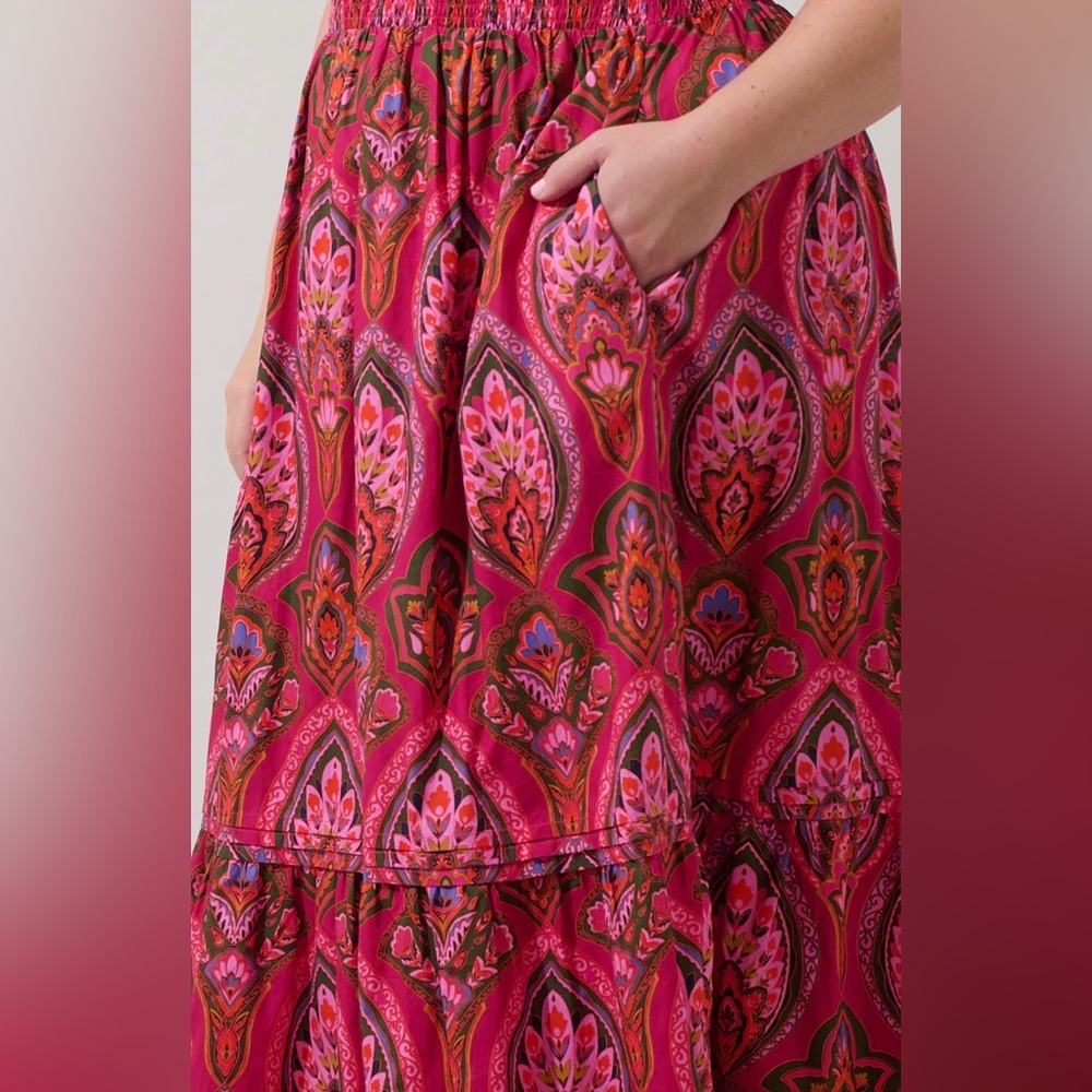 New Azura Paisley Beltran Poplin Maxi Dress Curve 2X 🌺🌸🌹 - Picture 5 of 7